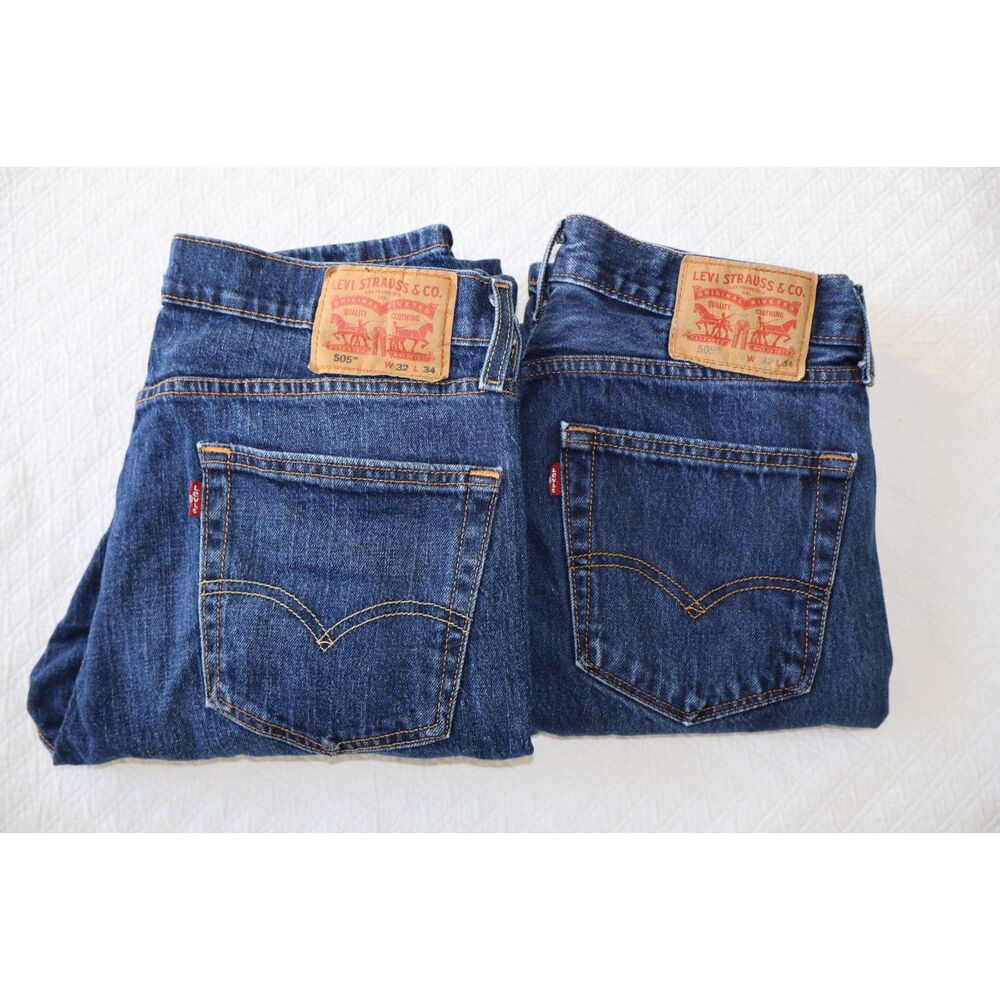 2 PAIRS - Levi's Men's 505 Jeans 32x34